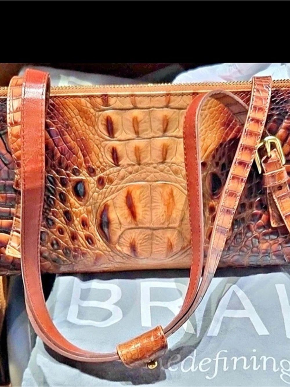 Brahmin Toasted Almond Collection Shoulder Bag Brown